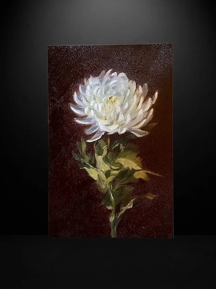 Flor Blanca
(15 x 10 cm)
Óleo sobre tablilla