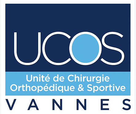 Logo de l'unité de chirurgie orthopédique et sportive à Vannes, UCOS, dont fait partie leDocteur Olivier Badelon, chirurgien orthopédiste pédiatrique en Ile de France et dans le Morbihan, à Neuilly sur Seine, à Vannes et à la Trinité sur Mer.
