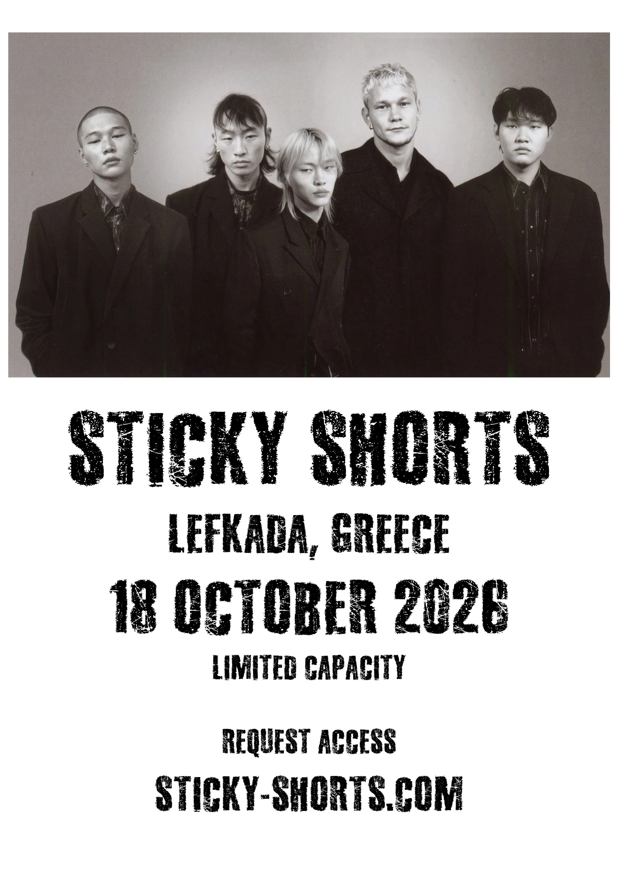 Sticky Shorts private live performance in Lefkada, Greece, 18 October 2026