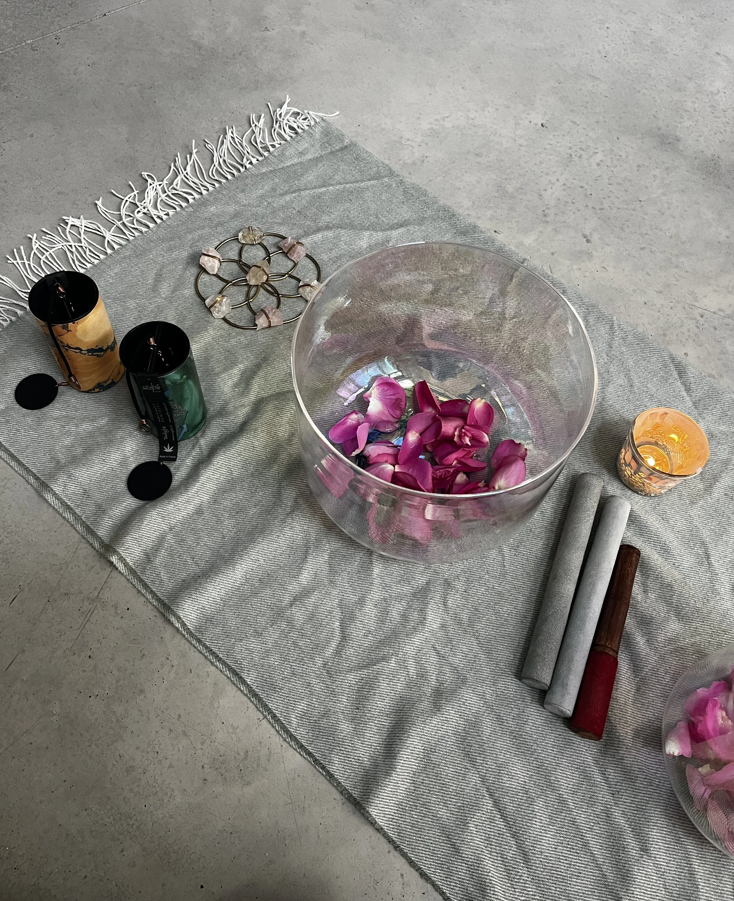 Sound Bath Session London - crystal singing bowls