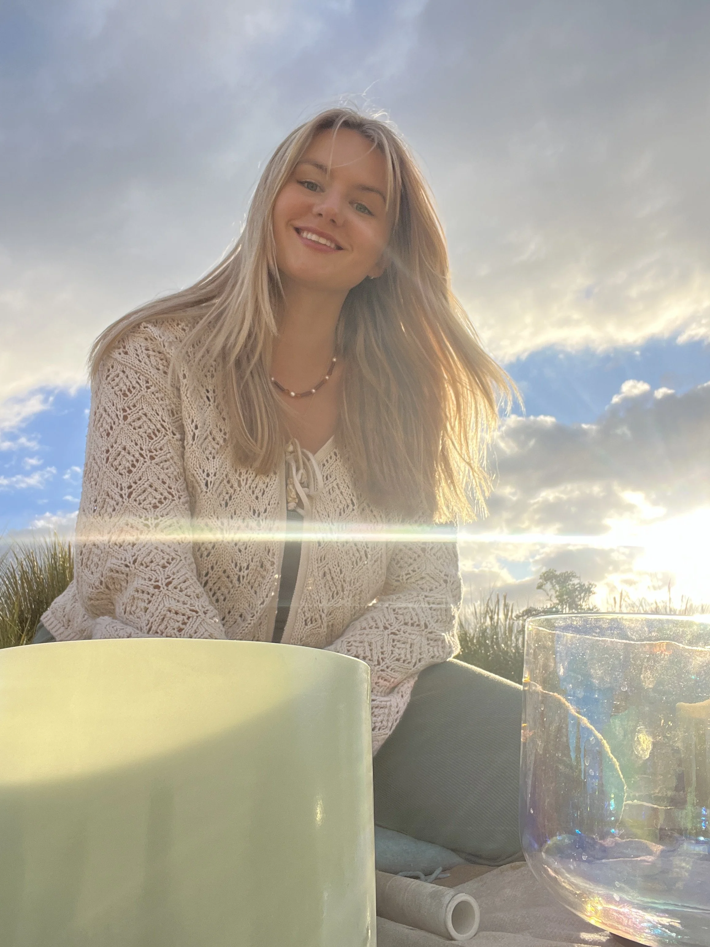 Sound Bath Session Lytham St Anne's Beach Fylde - crystal singing bowls