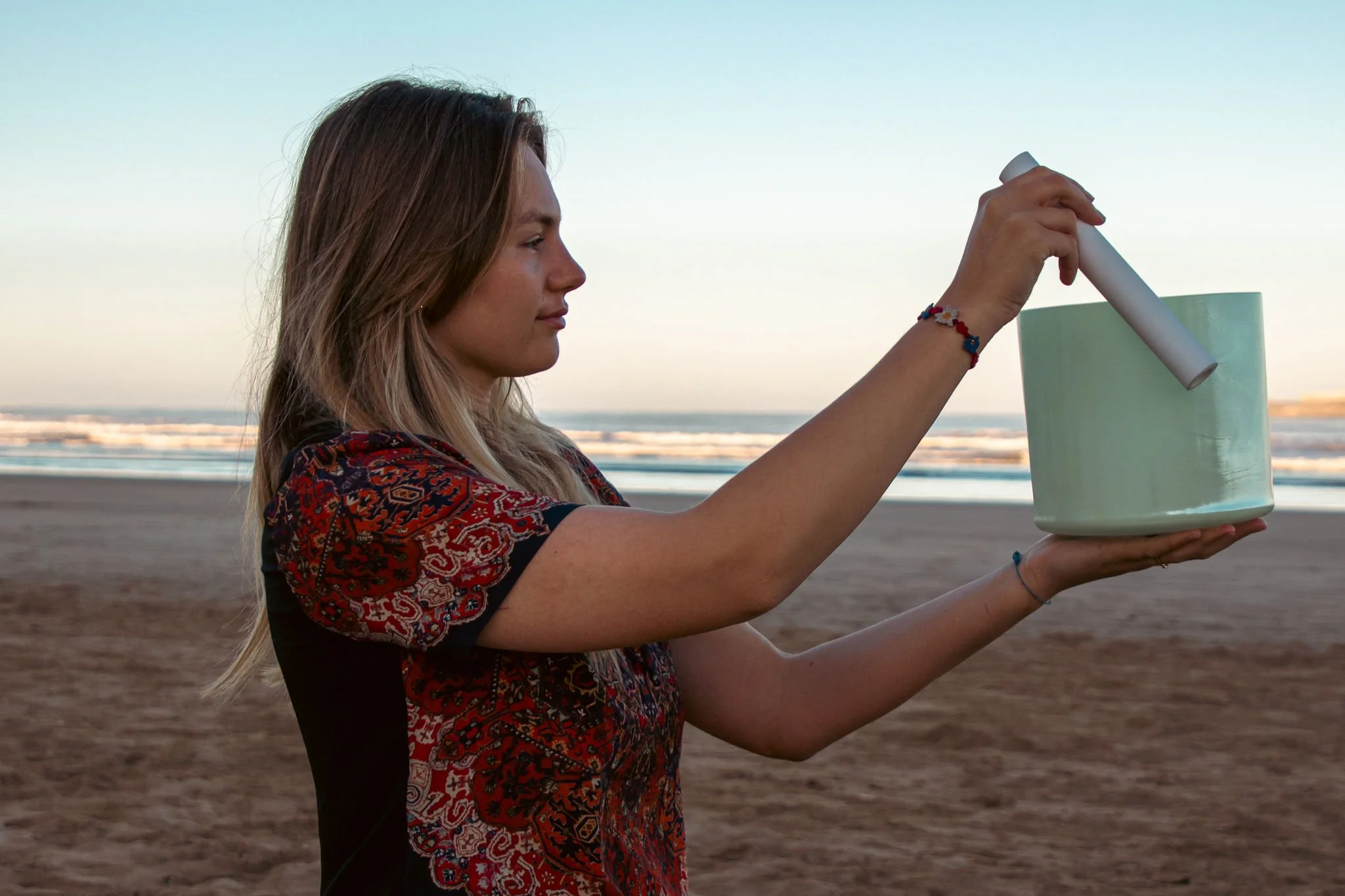 Sound Bath Session Essaouira, Morocco - crystal singing bowls - beach