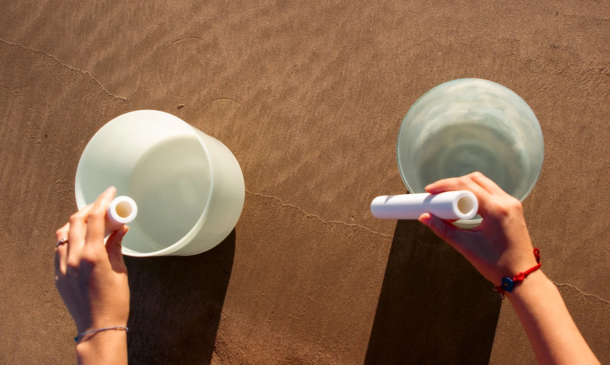 Sound Bath Session Essaouira, Morocco - crystal singing bowls - beach
