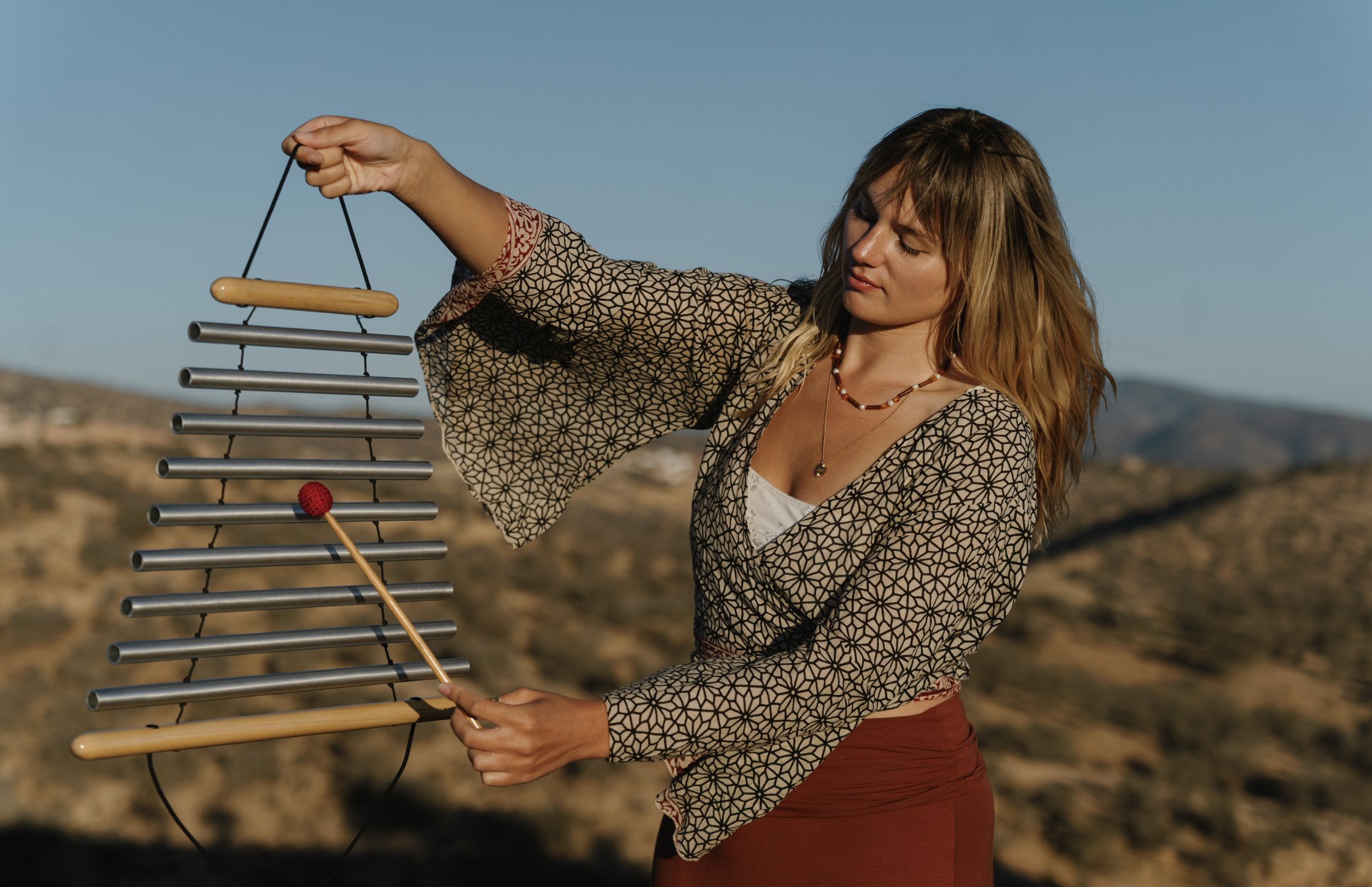 Sound Bath Session Taghazout, Morocco - swinging wind chime