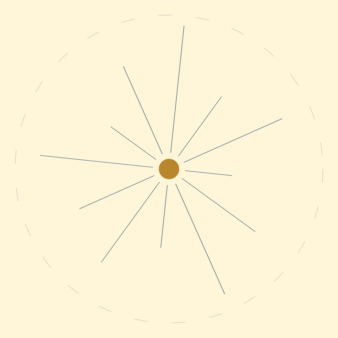 Minimalist clock face with no numbers, hour and minute hands pointed at unspecified times, and a beige background.