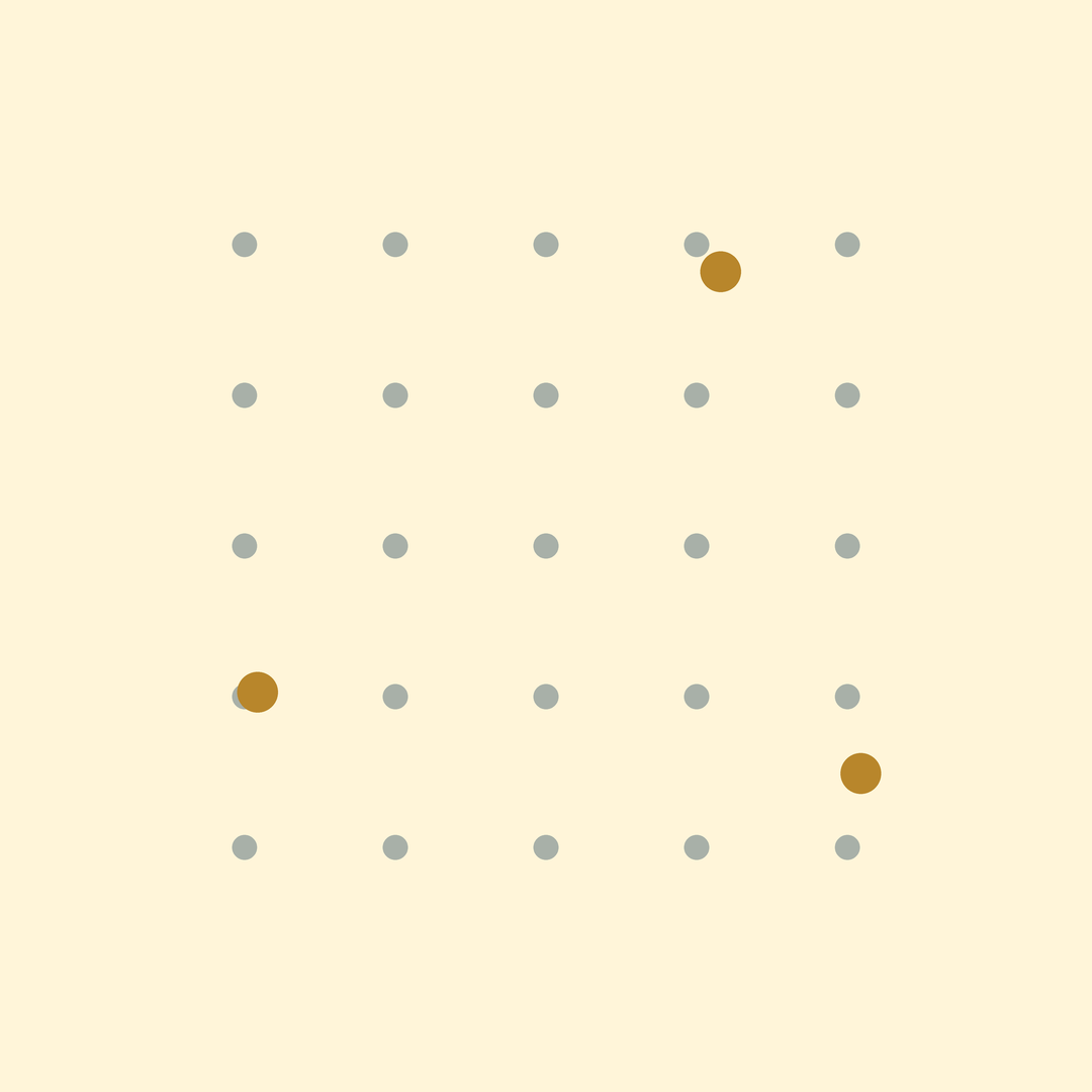 Connect four game with brown and gray pieces on a beige background.