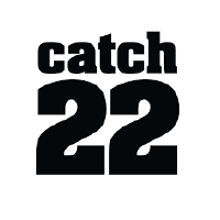 Bold text reading "catch 22" on a white background.