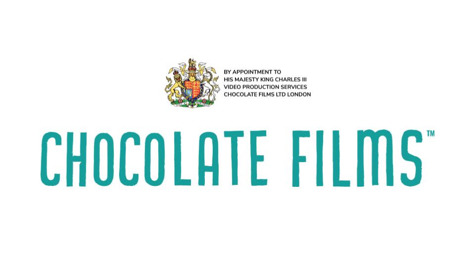 Text Logo of Chocolate Films featuring the Royal Warrant