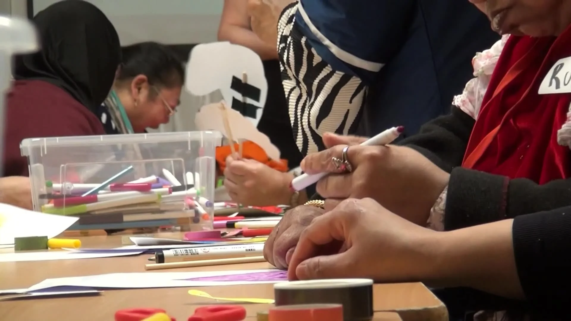 Group of women drawing