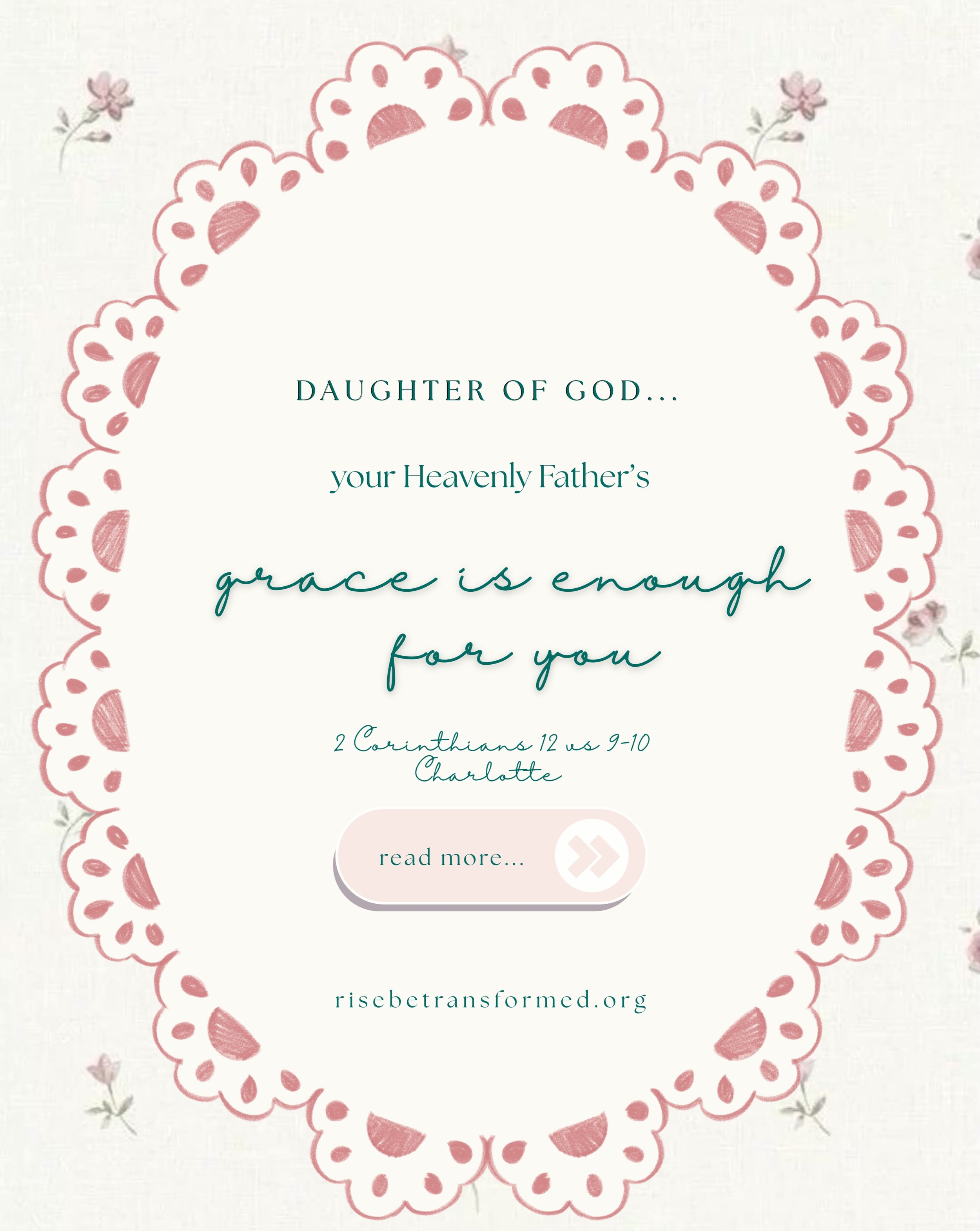 RISEdevotions 🕊️

His grace is enough for you!

#graceupongrace #devotionaltime #faithfilledwomen #christianwomencommunity #kingdomwomen