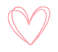 Pink heart outlined against a white background.