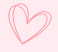 Pink heart outline on a white background.