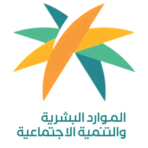 Colorful abstract star shape with Arabic text below.