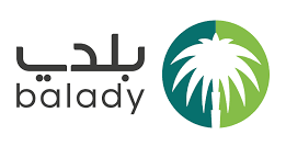 Balady logo with Arabic text and a stylized palm tree enclosed in a circle
