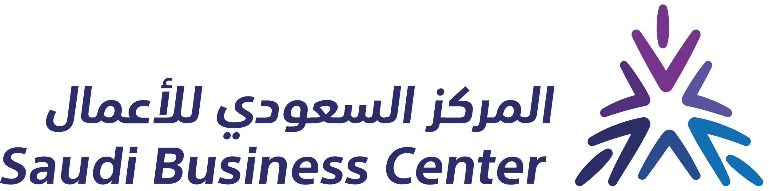 Logo of the Saudi Business Center with Arabic and English text and a stylized design.