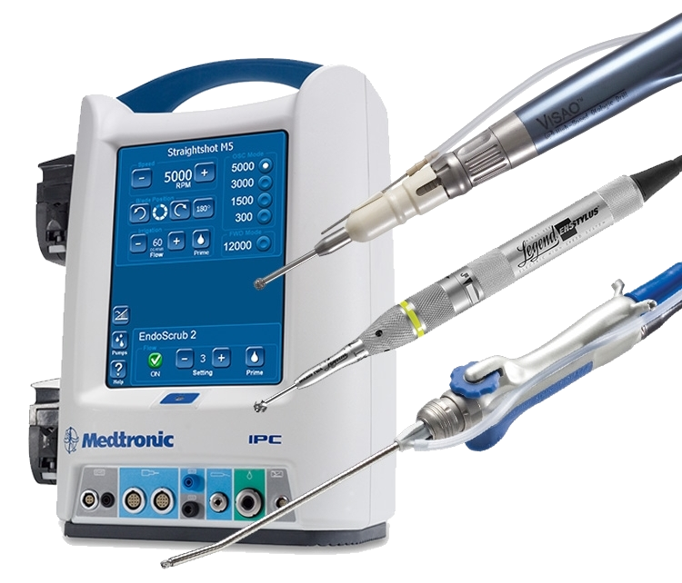 Medical device with multiple attached surgical or dental instruments.