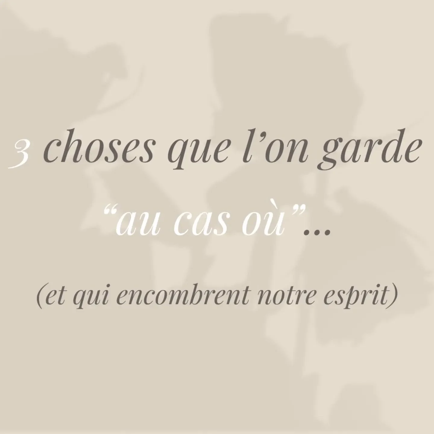 Le fameux "Au cas o&ugrave;" qui rassure, peut &ecirc;tre, mais qui encombre tellement.

Laquelles de ces 3 choses dort chez vous ? ⬇️