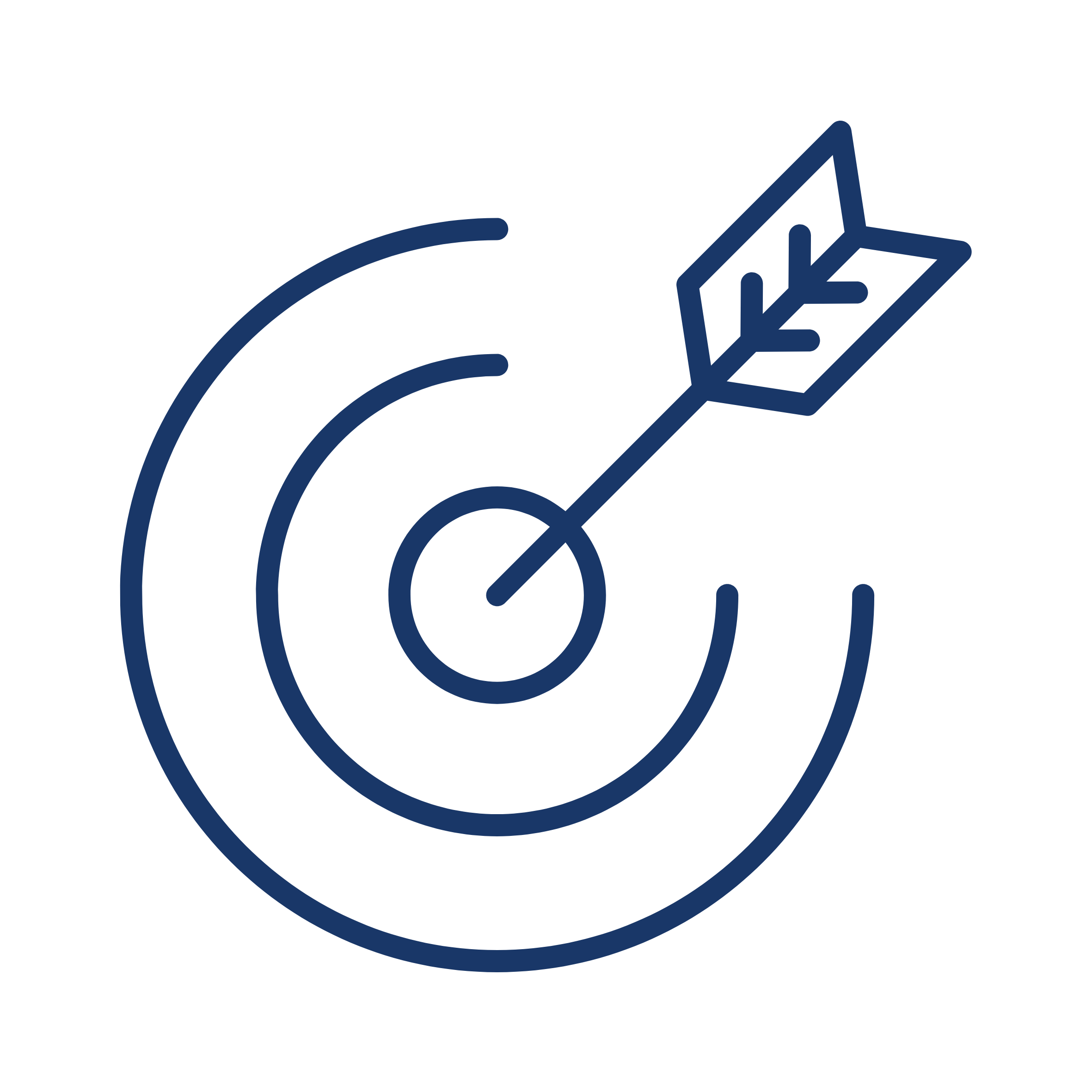 Icon of a target with an arrow hitting the bullseye.