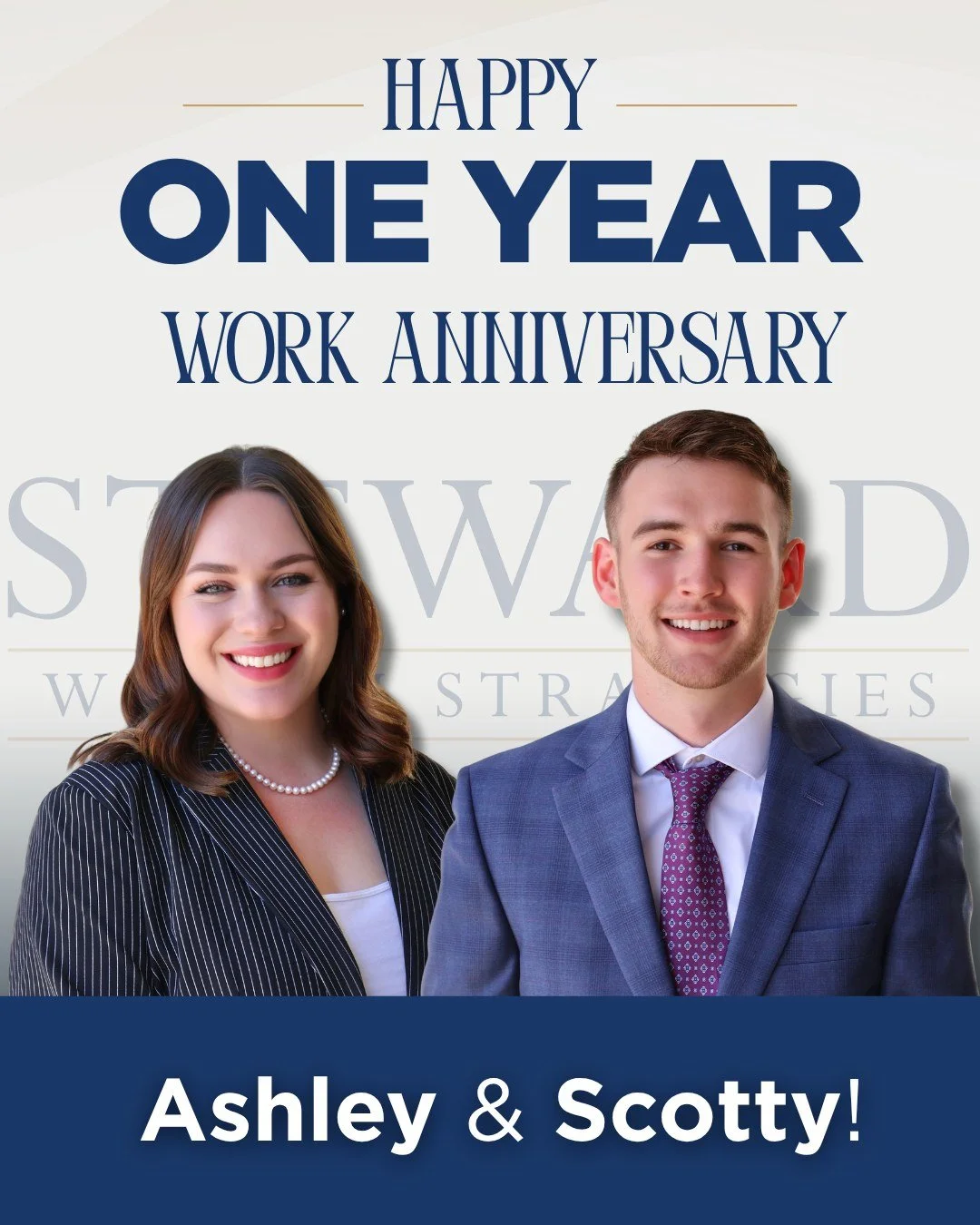 One year already! 🎉 Happy work anniversary to Ashley Harris and Scotty Blanchard! We're thankful to have you both on the team. Here's to another great year ahead!