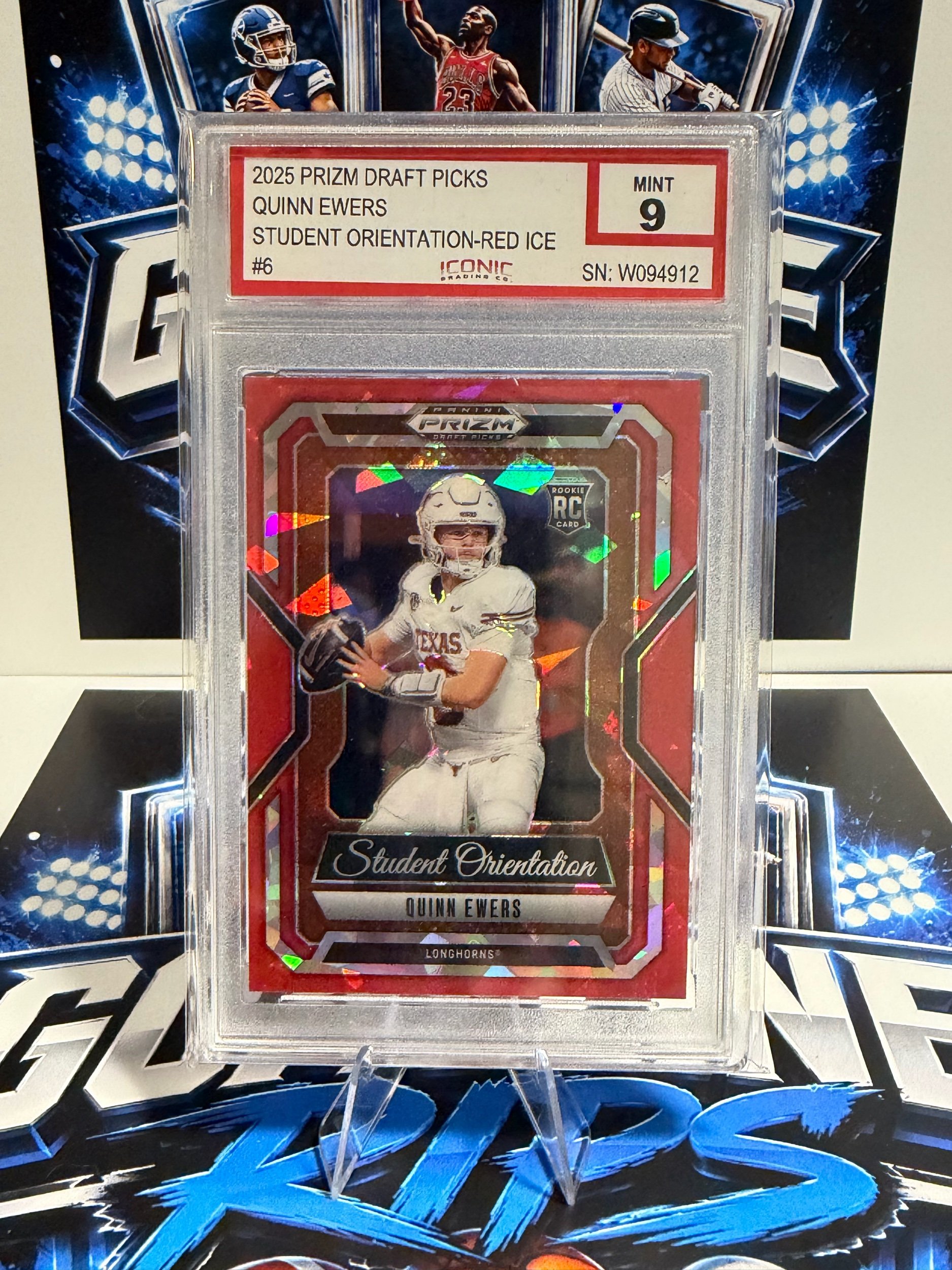 Panini 2025 Prizm Draft Picks Quinn Ewers Student Orientation Red Ice #6