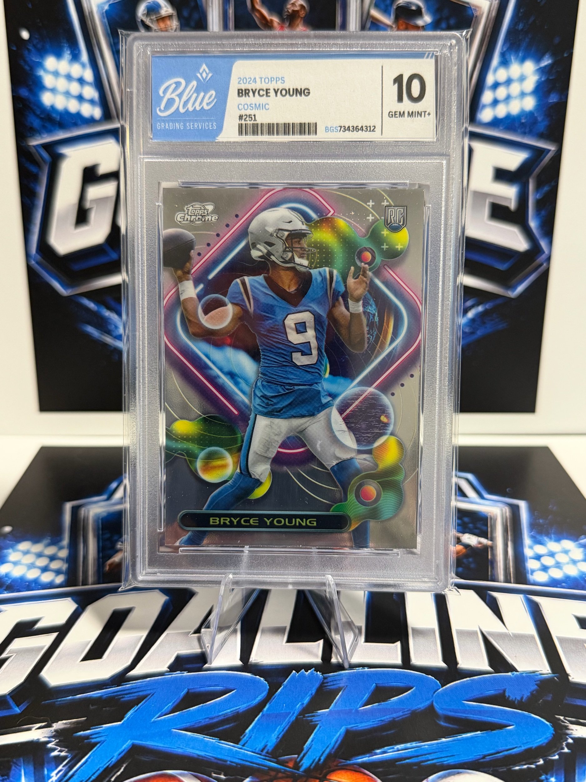 Topps 2024 Composite Cosmic Bryce Young RC Rookie #251 Blue 10 Panthers Football