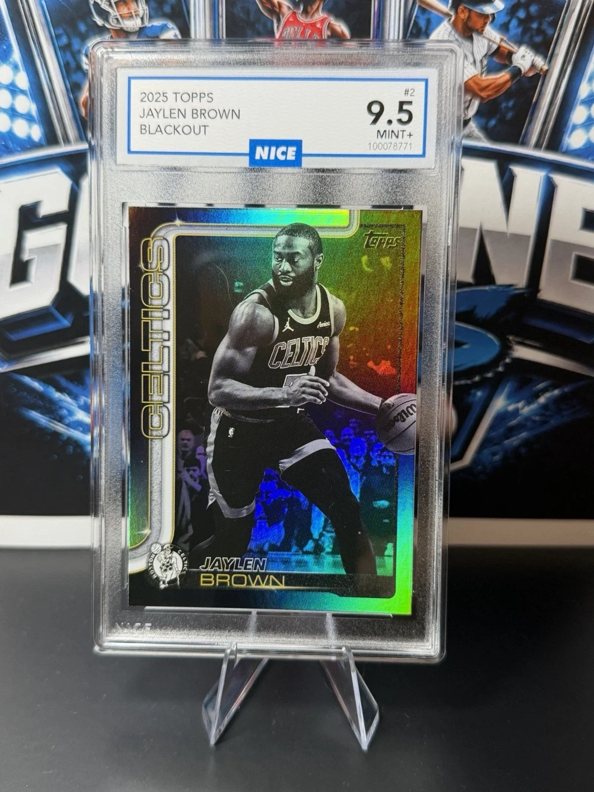 Topps 2025-26 Jaylen Brown Blackout Parallel Boston Celtics #2