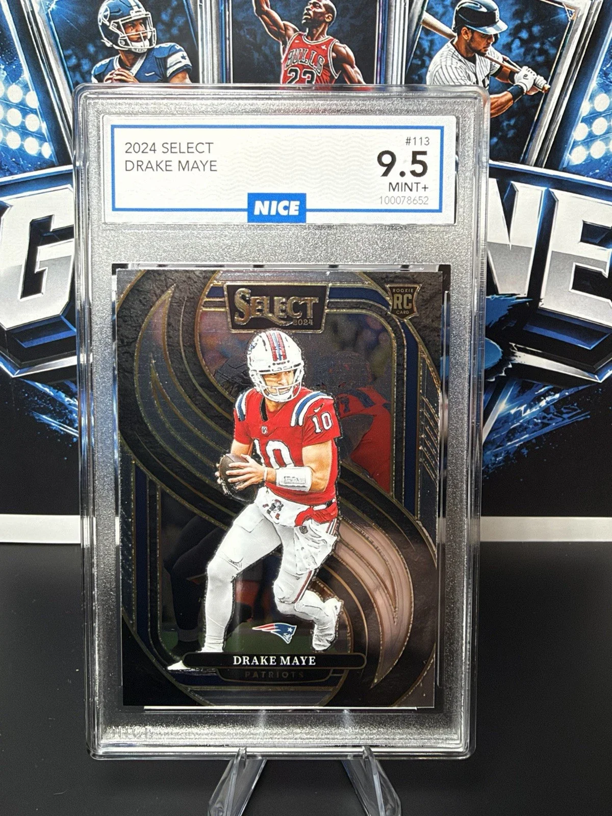 2024 Panini Select Premier Level Drake Maye Rookie #113 New England Patriots