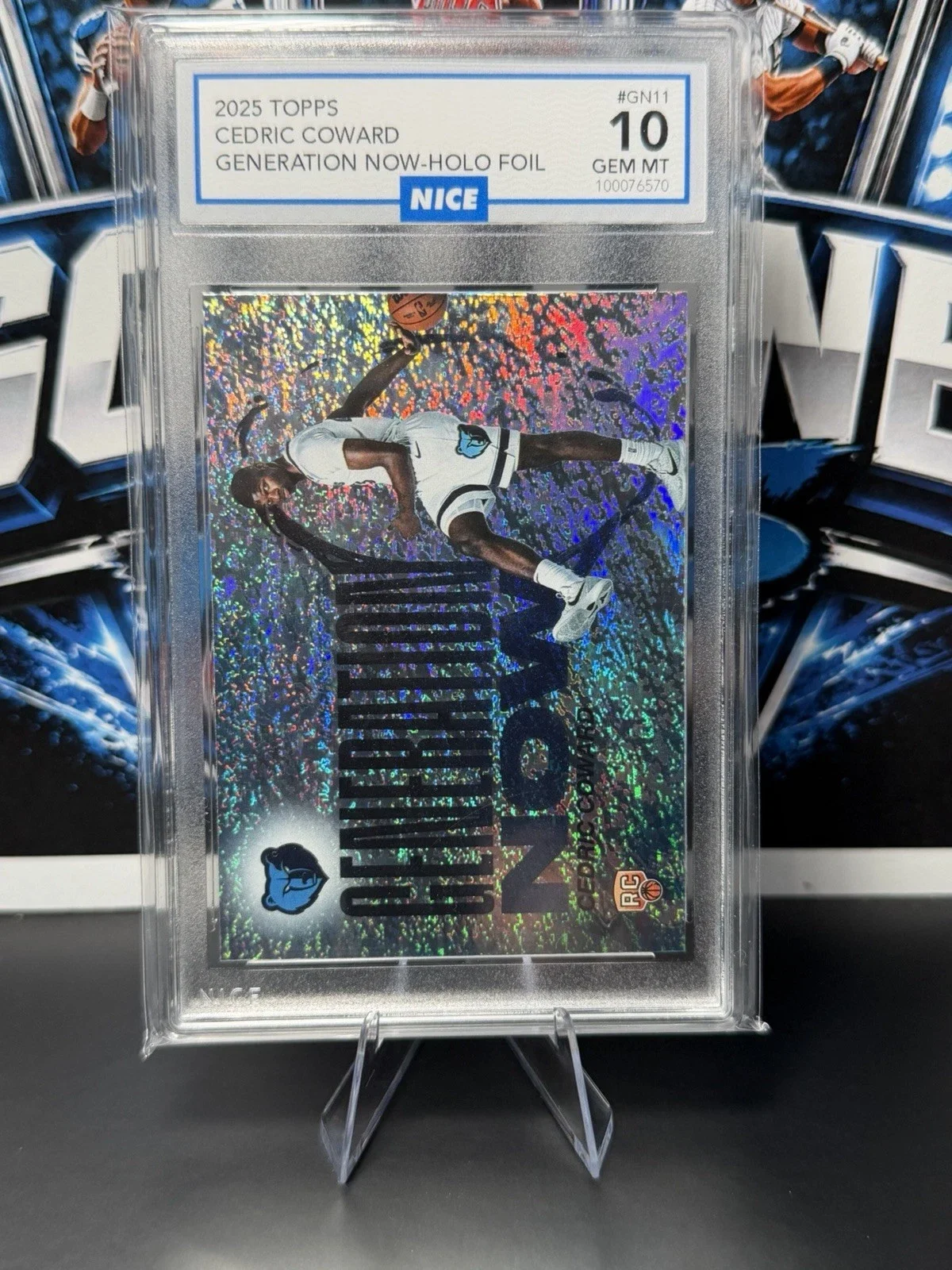 2025 Topps Cedric Coward Generation Now GN-11 Holo Foil Insert Grizzlies RC