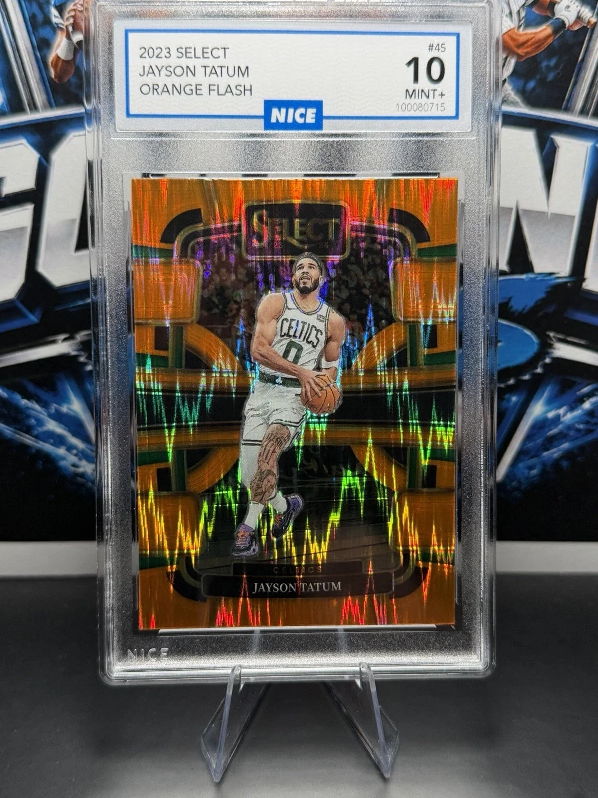 Panini Select 2023-24 Concourse Jayson Tatum #45 Orange Flash Prizm Celtics