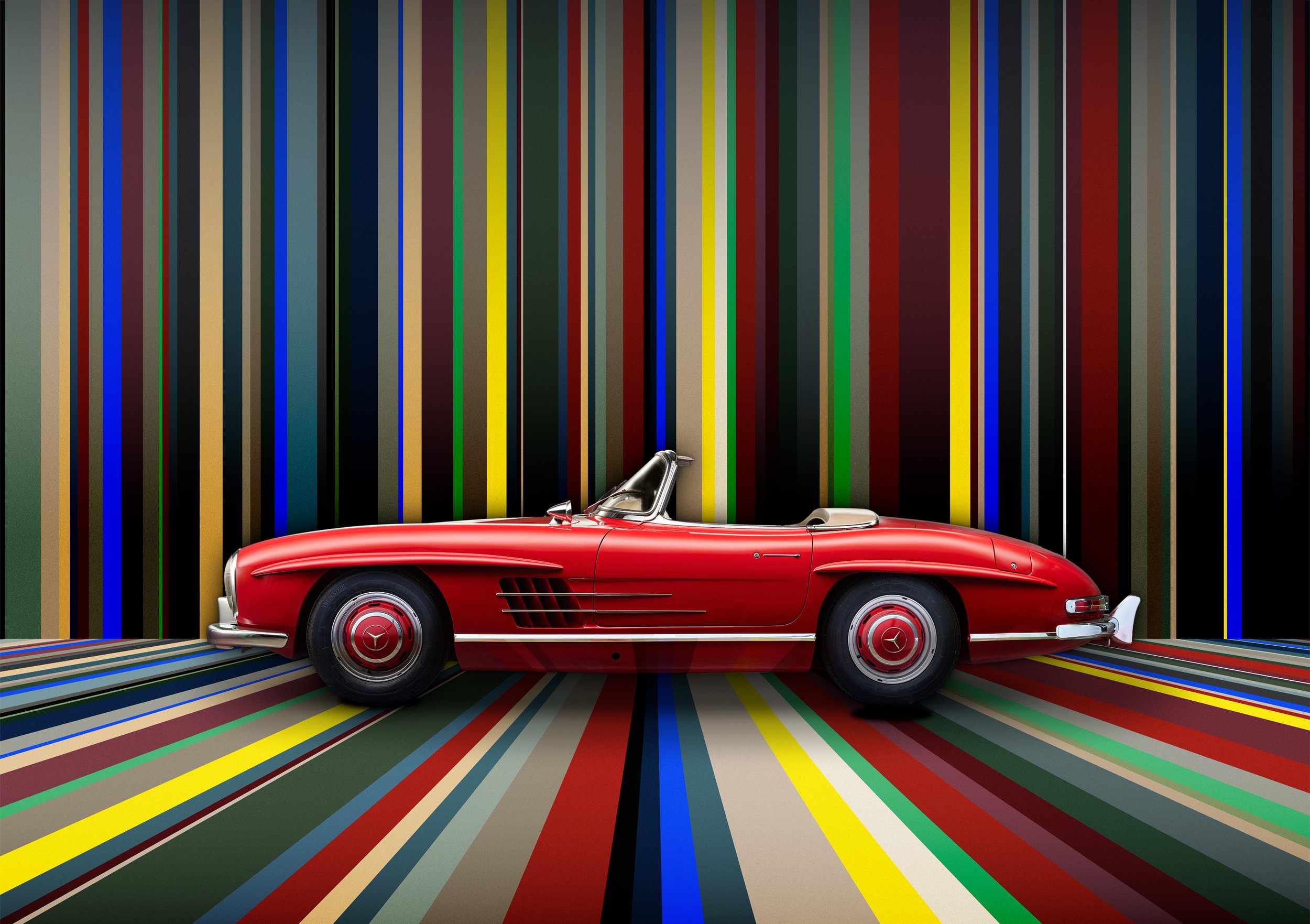 „Hochwertige, individuelle Studiofotografie für besondere Fahrzeuge: Mercedes 300 SL Flügeltürer, Ferrari 250 GTO, Bugatti, Bentley u.v.m. Jetzt bespoke Automobilfotos anfragen!"