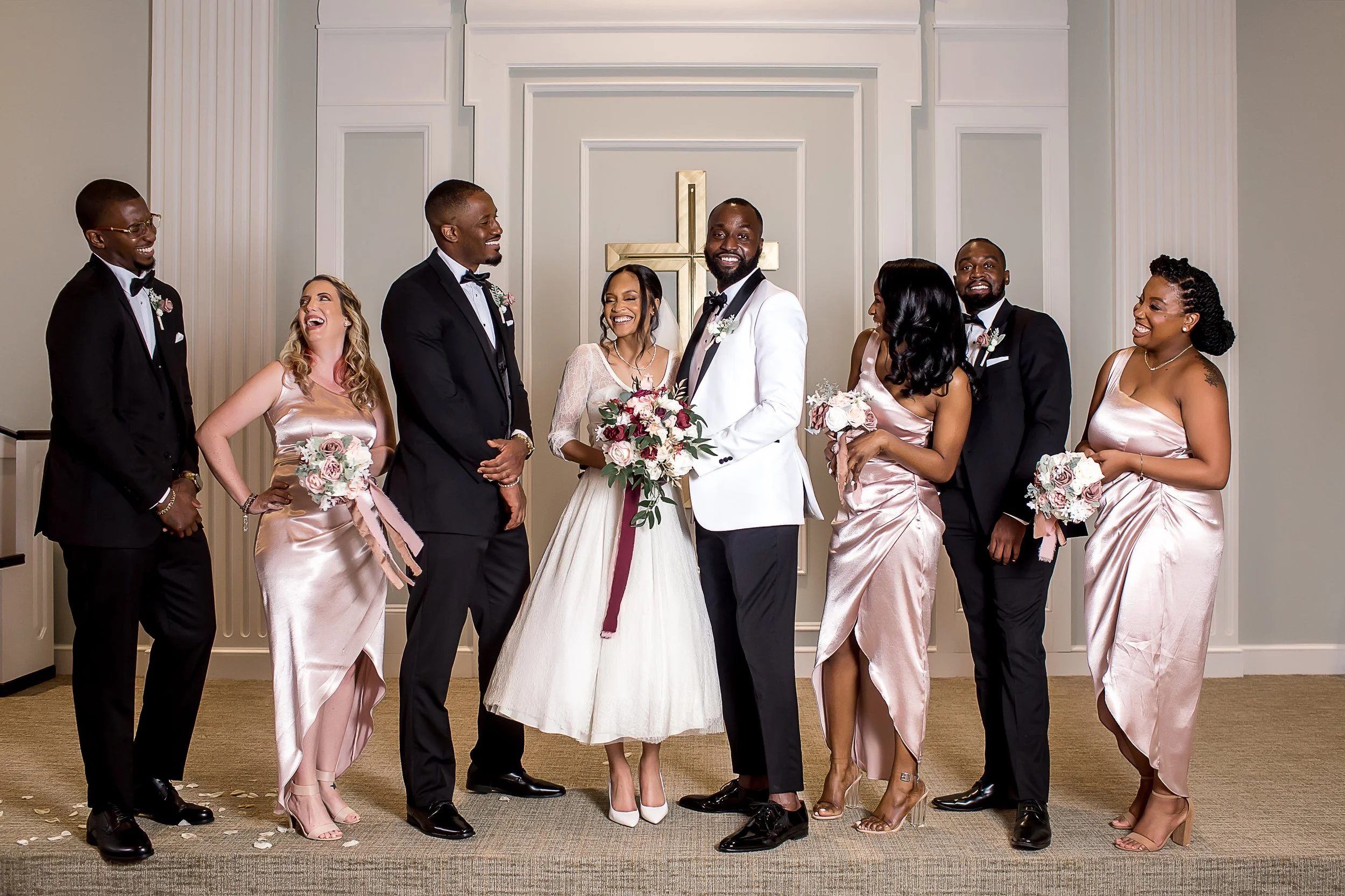 charlotte north carolina wedding photographer belk chapel queens college african american couple (Copy)