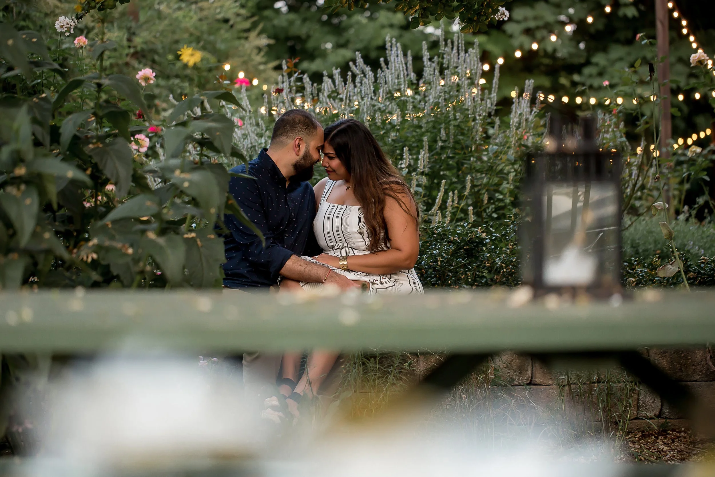 charlotte north carolina photographer engagement session mcgill rose garden indian proposal
