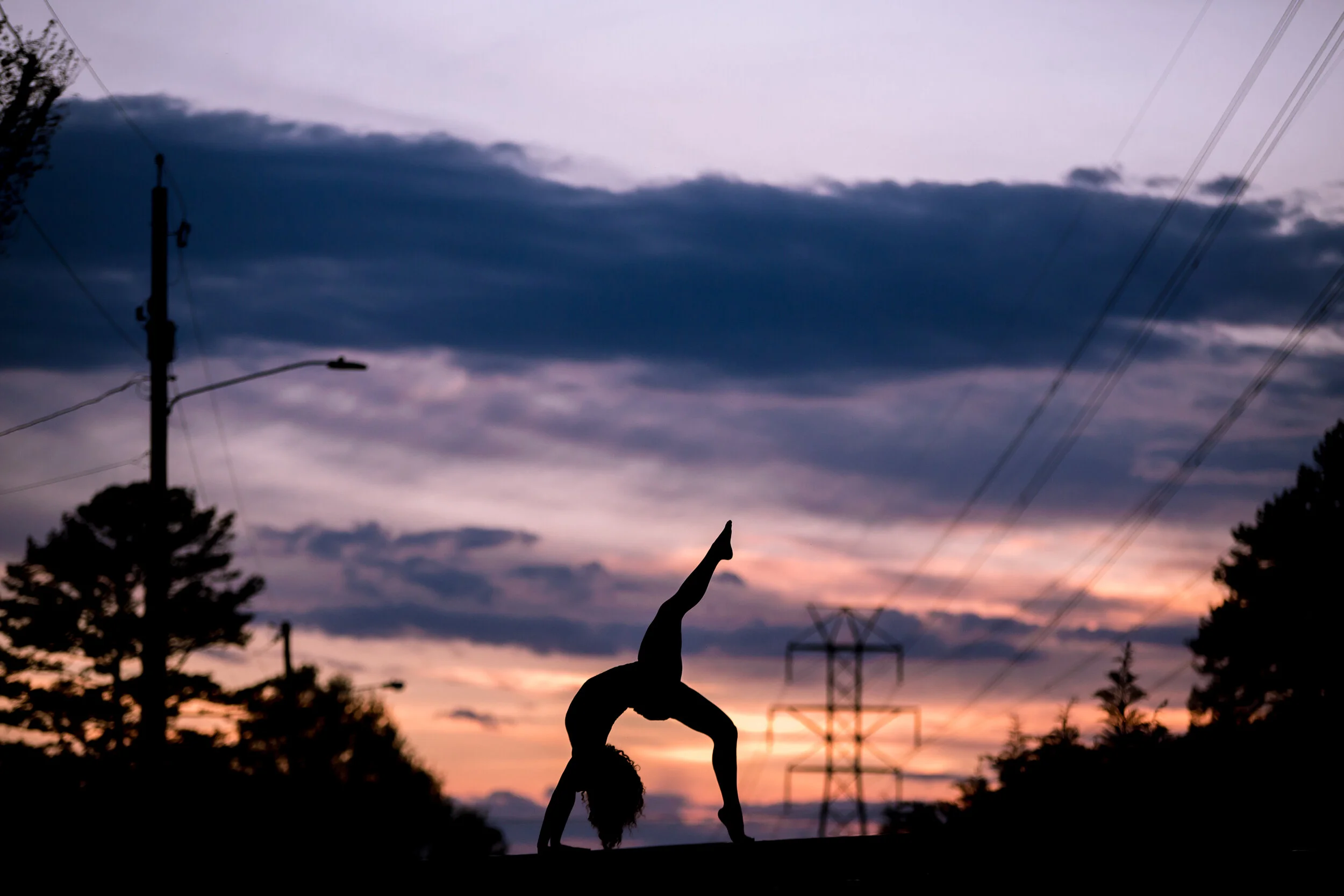 charlotte north carolina senior photographer dancer silhouette sunset gastonia