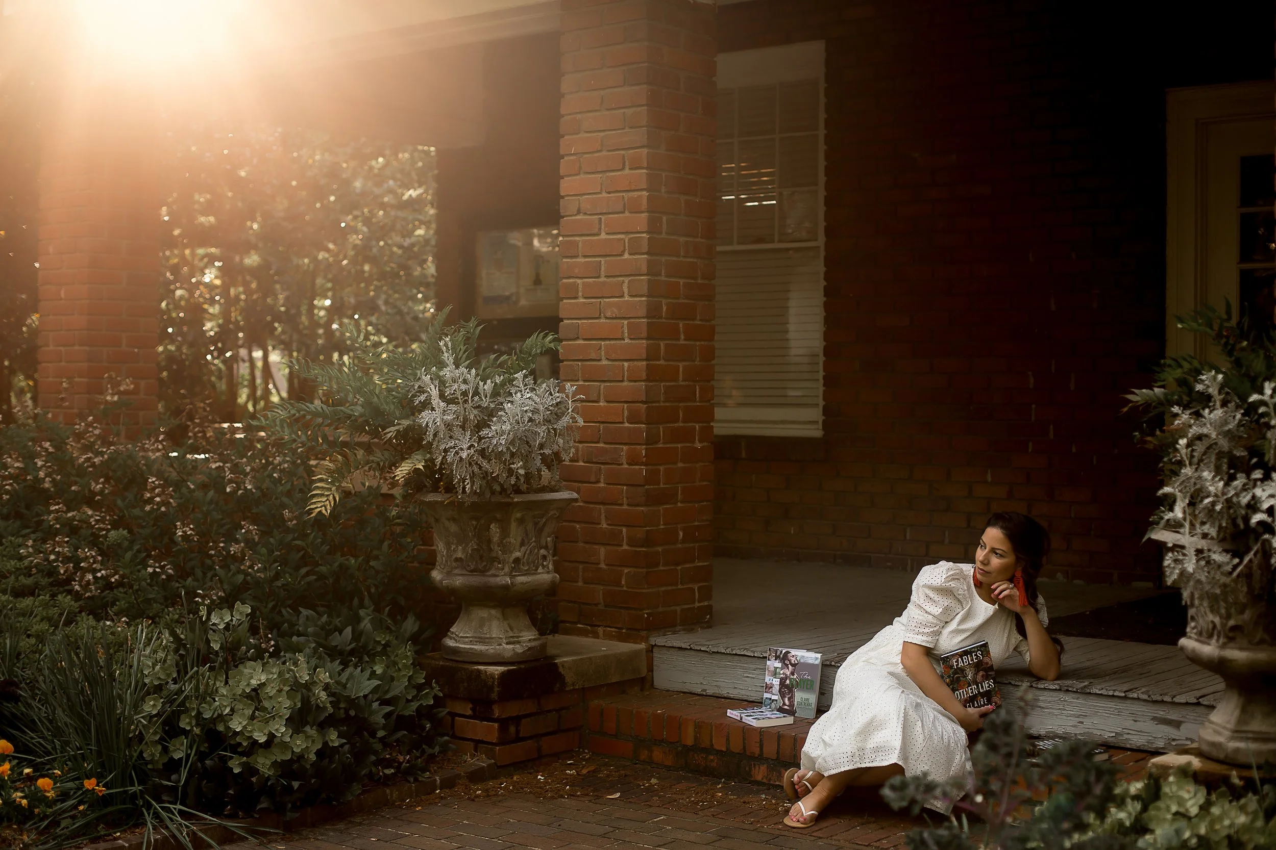 charlotte north carolina branding photographer portrait headshots author glencairn gardens books alice in wonderland