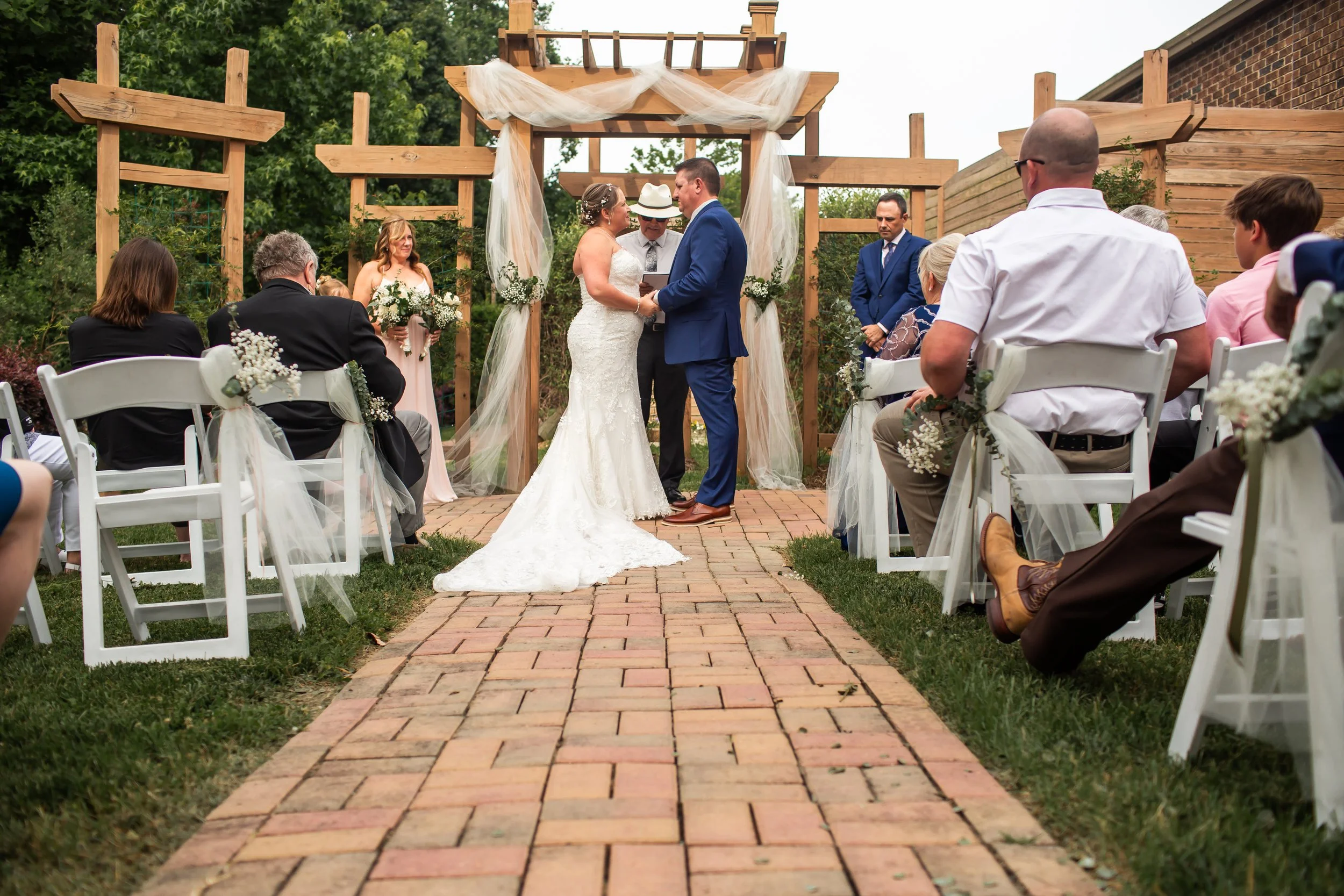 outdoor summer spring micro wedding magnolia woods event venue huntersville nc ceremony