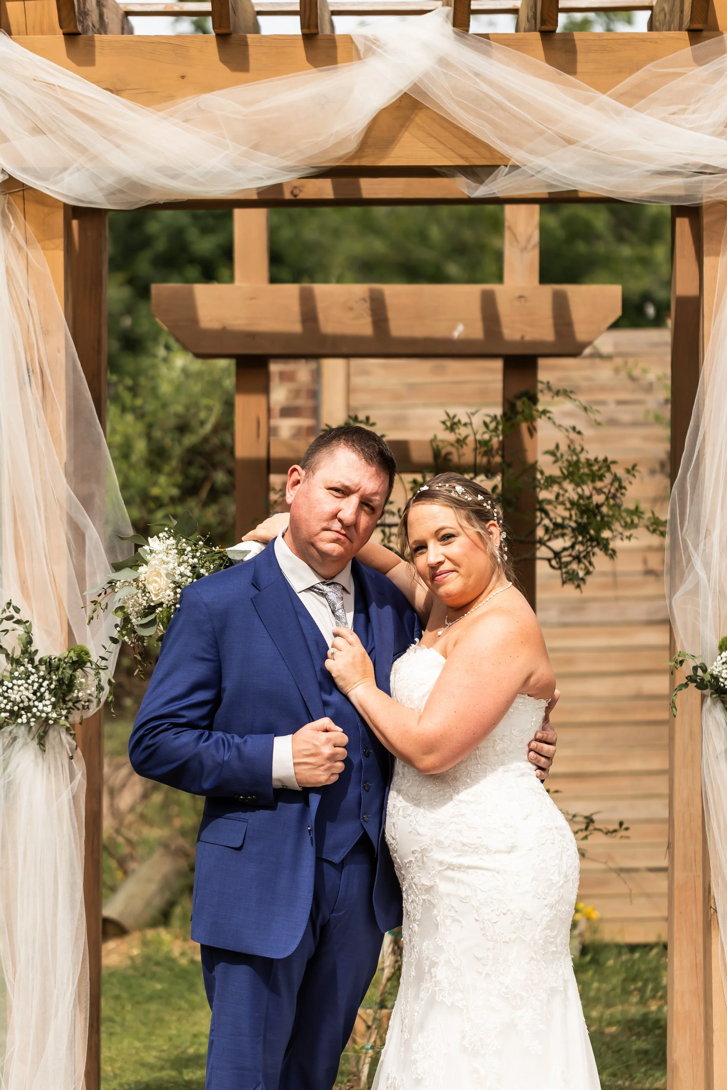 bride and groom portrait