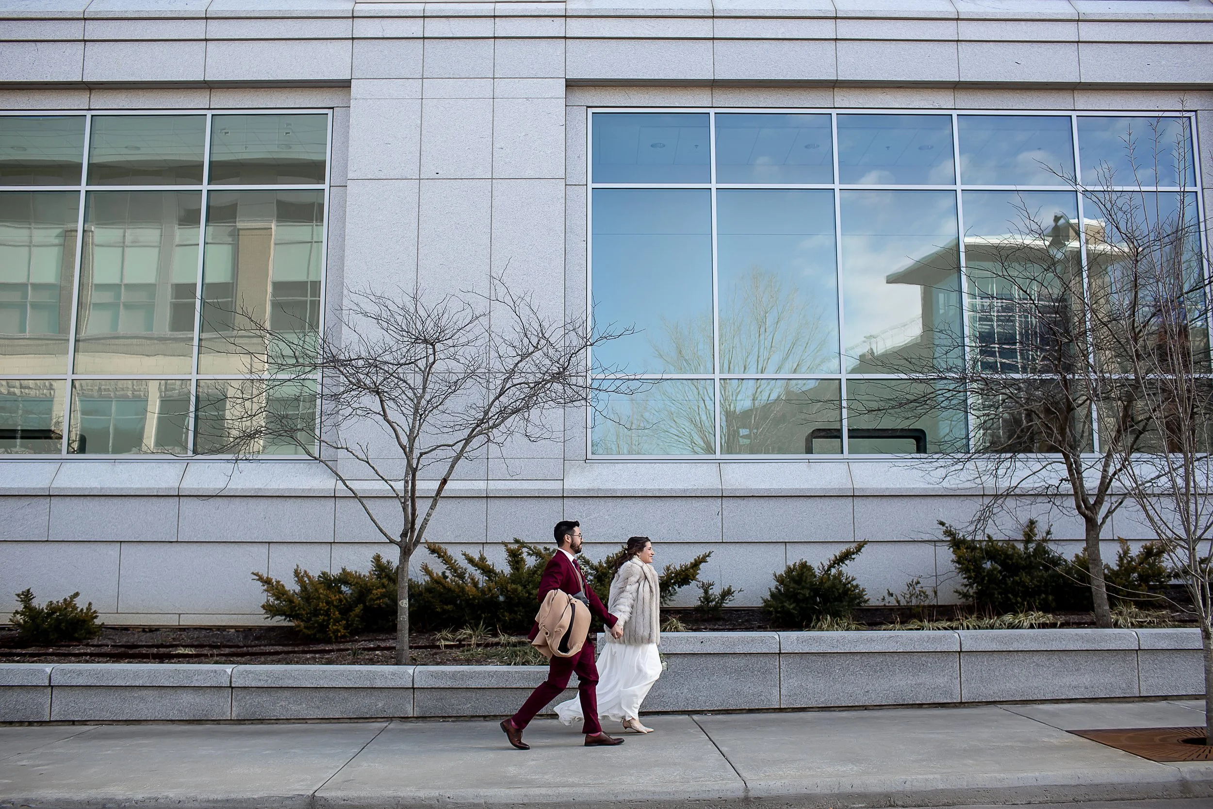 Couple runs to the courthouse to make their elopement appointment Asheville north carolina