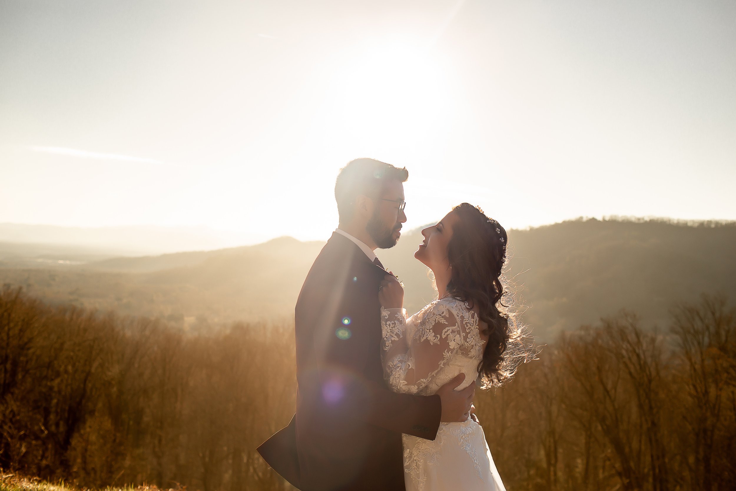 elope nc mountains blue ridge golden light sunset overlook