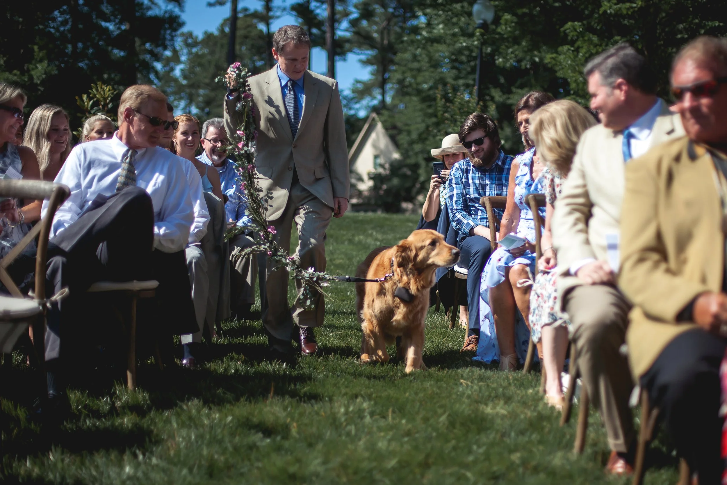 dog in wedding party charlotte nc