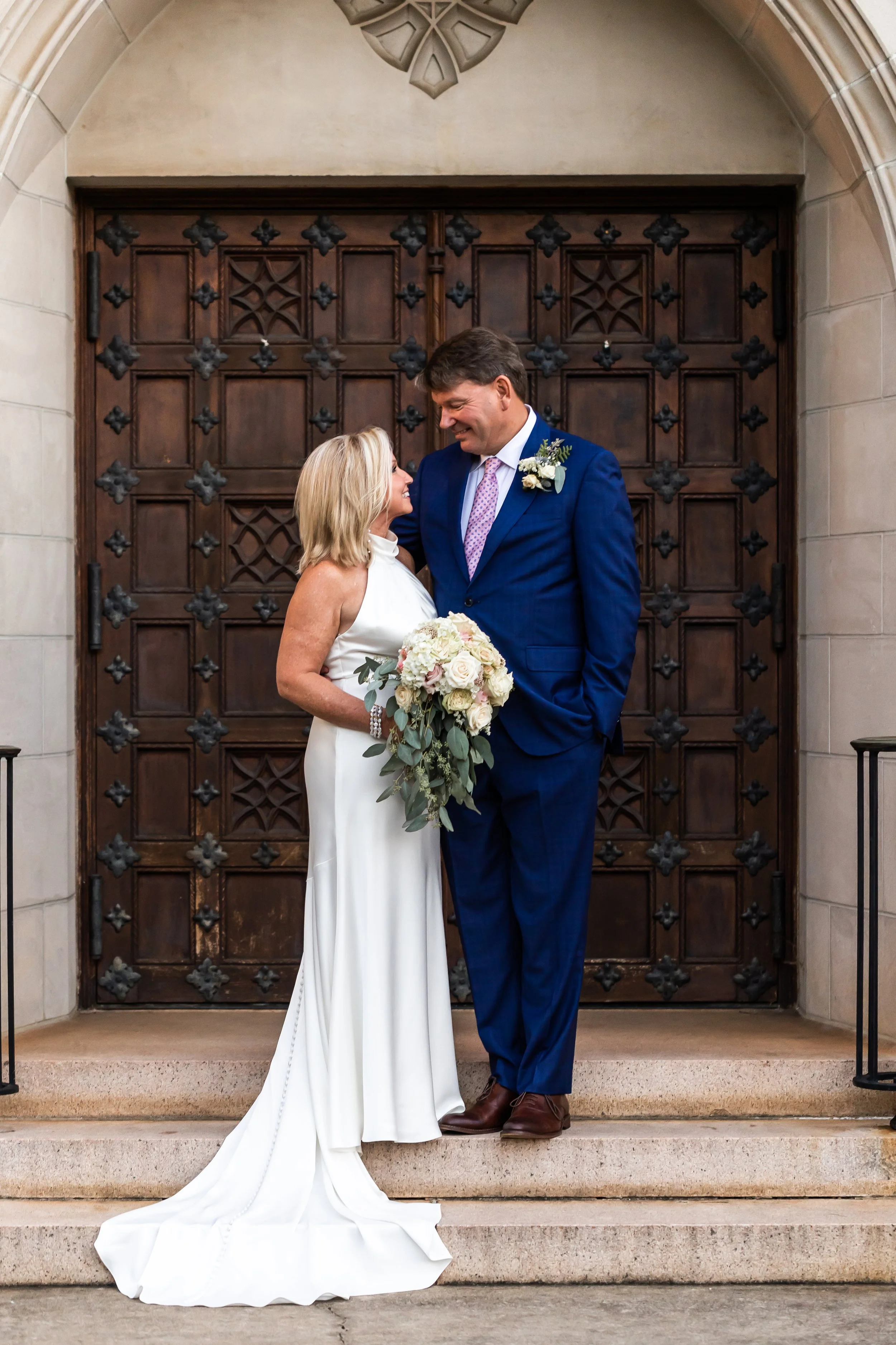 mature bride and groom