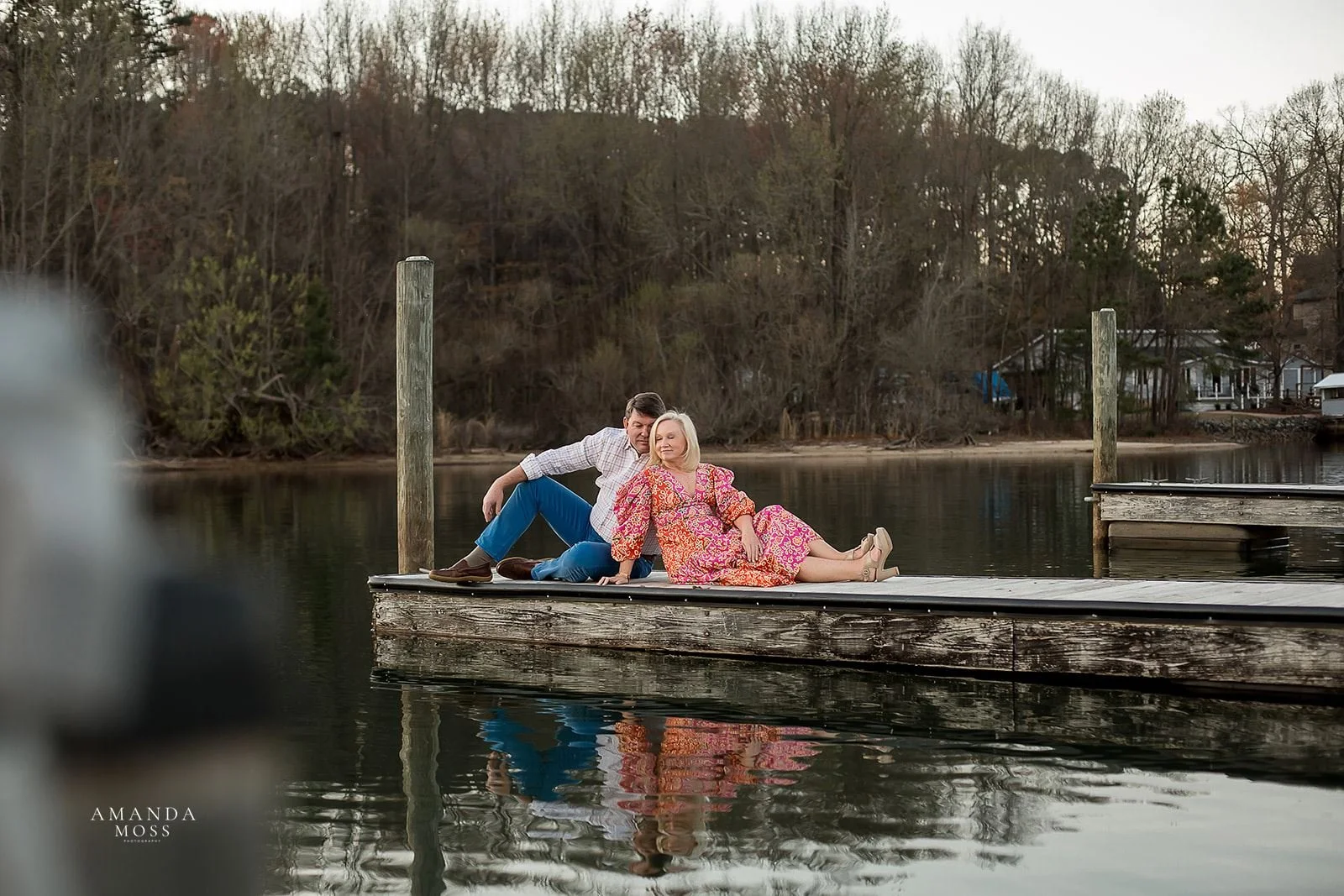 Lake Norman Engagement Session | Janine & Rich | Amanda Moss Photography