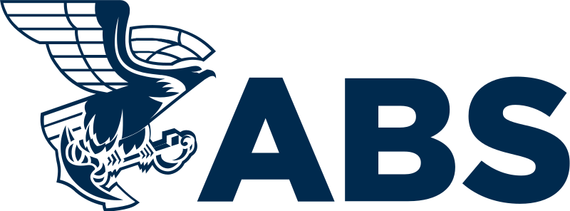 The logo features the letters 'ABS' next to a stylized eagle clutching an object.