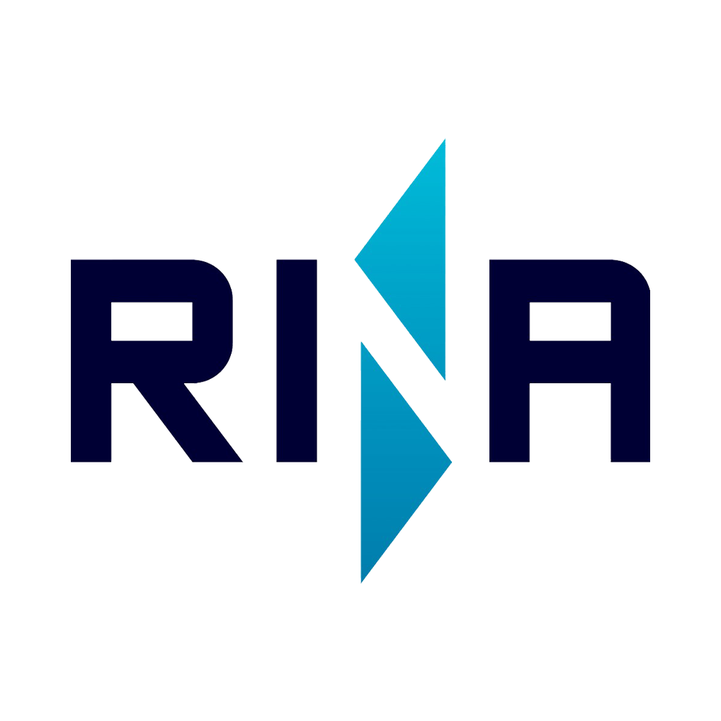 A logo with the word 'RIP' on the left and a stylized blue and white shape in the middle, with the word 'AI' on the right.