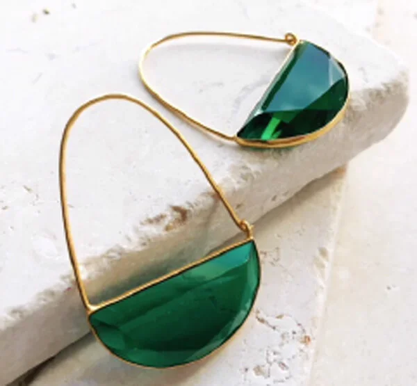 Boucles d'oreille émeraudes