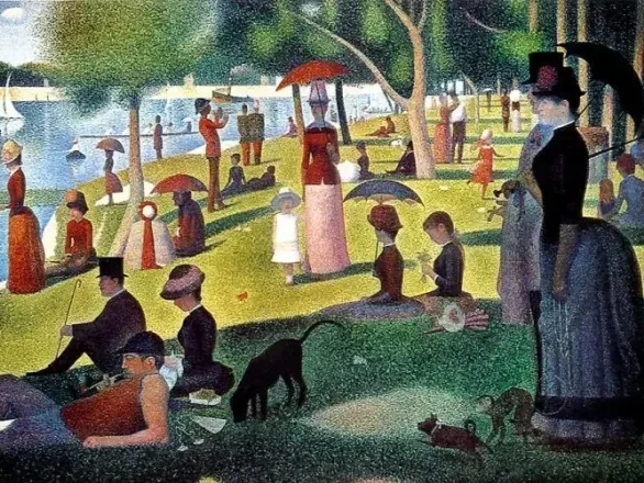 Georges Seurat, A Sunday Afternoon on the Island of La Grande Jatte:

On a 6th grade school trip from Lafayette, Louisiana, we visited the Art Institute of Chicago. And I was forever changed. The magnitude and vibrancy of this painting cracked someth