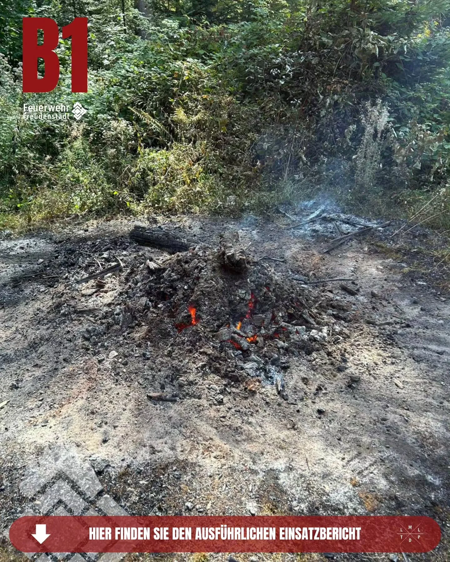 📟 Einsatz Nr. 148/2026

📟 B1 Erkundung Brand
📆 26.08.2026, 15:11 Uhr 
📍 Freudenstadt, Wildbader Stra&szlig;e
🚨 Abteilung Freudenstadt
🚒 MTW 1/19-2, HLF 1/46

ℹ️ Zu einer Erkundung wurden wir heute Mittag in den Wald zwischen dem H&uuml;ttenteic