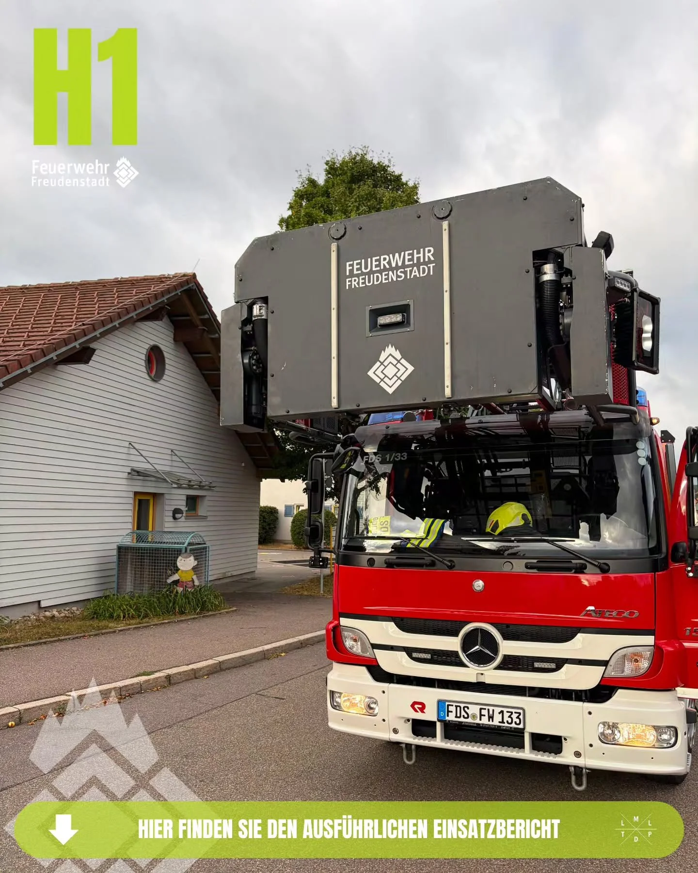📟 Einsatz Nr. 143/2026

📟 H1 Tierrettung
📆 20.08.2026, 06:45 Uhr 
📍 Freudenstadt, Bodelschwinghstra&szlig;e
🚨 Abteilung Freudenstadt
🚒 DLAK 1/33

ℹ️ Bereits am Freitag wurden wir &uuml;ber die ILS davon in Kenntnis gesetzt, dass sich in der Dac