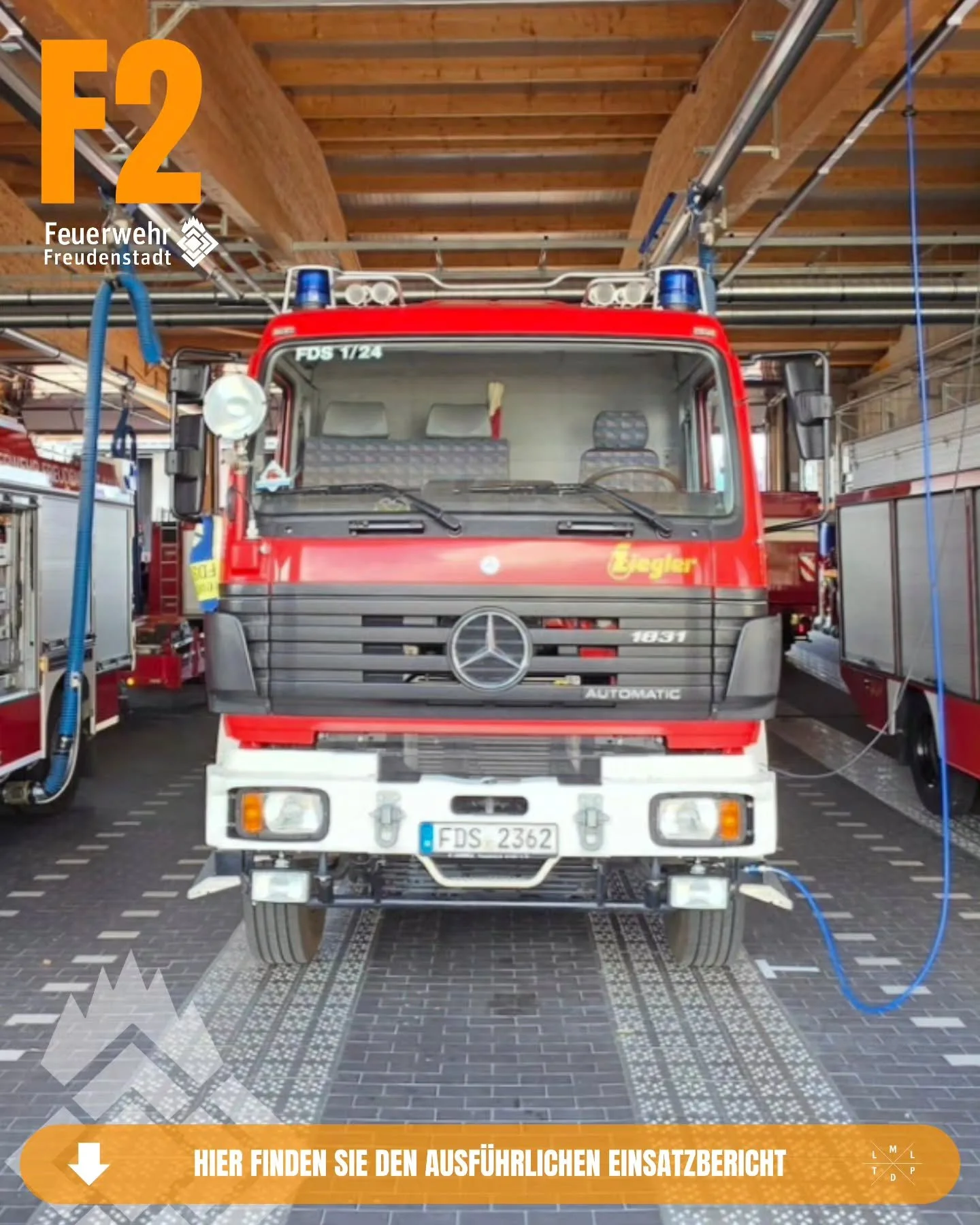 📟 Einsatz Nr. 149/2026

📟 F2 TLF/LF
📆 28.08.2026, 10:09 Uhr 
📍 Lossburg-W&auml;lde, Bohlstra&szlig;e
🚨 Abteilung Freudenstadt
🚒 TLF 1/24

ℹ️ Alarmierung des TLF 24/50 nach W&auml;lde zur Unterst&uuml;tzung bei einem gemeldeten Fl&auml;chenbrand