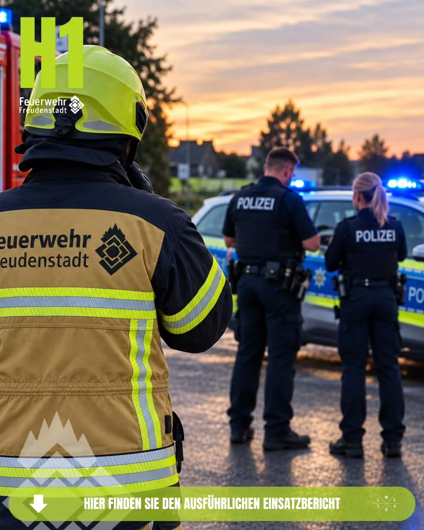 📟 Eins&auml;tze Nr. 160 &amp; 161/2026

📟 H1 Sonstige Hilfeleistung 
📆 18.09.2026, 06:45 Uhr 
📍 Freudenstadt, Christophstal
🚨 Abteilung Freudenstadt
🚒 MTW 1/19-1, HLF 1/46

ℹ️ Zweimalige Alarmierung zur Amtshilfe f&uuml;r die Polizei.

Mit im E
