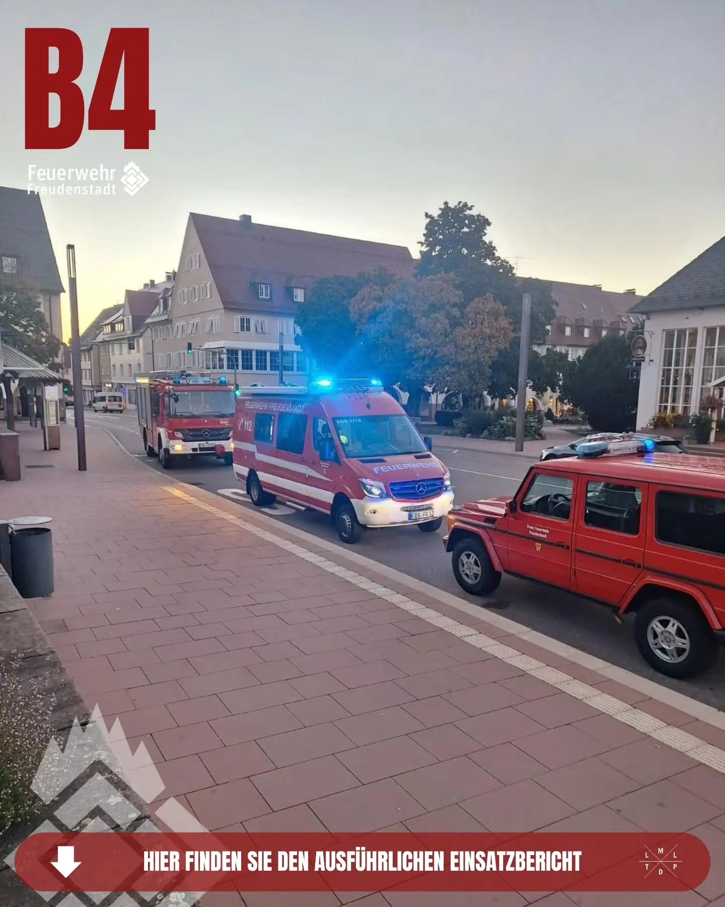 📟 Einsatz Nr. 163/2026

📟 B4 BMA Alarm
📆 23.09.2026, 06:43 Uhr 
📍 Marktplatz, Freudenstadt
🚨 Abteilung Freudenstadt
🚒 KDOW 1/10, ELW 1/12, DLAK 1/33, LF 1/42-1, HLF 1/46

ℹ️ Zu einer ausgel&ouml;sten Brandmeldeanlage wurden wir am fr&uuml;hen M